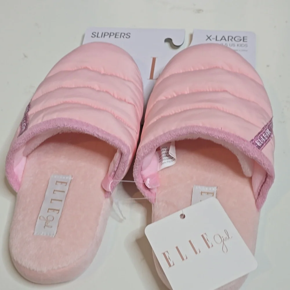 ELLE Girls Light Pink Slipper XL 2.5